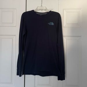 MENS NAVY BLUE NORTH FACE LONG SLEEVE